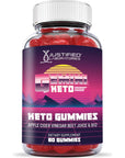 Justified Laboratories (3 Pack) Gemini Keto Gummies 1000MG ACV with Pomegranate Juice Beet Root B12 180 Gummys