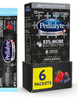 Pedialyte AdvancedCare Plus Electrolyte Powder, with 33% More Electrolytes and PreActiv Prebiotics, Berry Frost, Electrolyte Drink Powder Packets, 0.6 oz, 6 Count