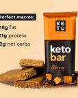 Perfect Keto Bars  The Cleanest Keto Snacks with Collagen and MCT No Added Sugar Keto Diet Friendly  3g Net Carbs 18g Fat11g protein  Keto Diet Food Dessert Salted Caramel 12 Bars