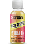 Suckerpunch Hydration Pickle Juice Shot Spicy Dill Flavor Gluten Free Post Workout Spicy Pickle Electrolyte Drink Low Calorie Muscle Cramp Defense Potassium Keto Friendly Non GMO 2 Oz 12 CT