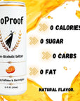 NoProof Energy Seltzer Water  Orange 50mg Caffeine Zero Calories NonAlcoholic Energy Drinks Sugar Free BVitamins Electrolytes 12 fl oz 6Pack