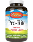 Carlson - Pro-Rite, Free-Form L-Proline & L-Lysine, Health - 200 Capsules