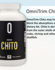 OmniTRIM Chito Dietary Supplement, 180 Capsules - Chitosan (Shellfish) 500 milligrams per Capsule