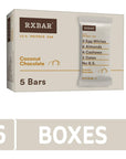 RXBAR Protein Bars, 12g Protein, Gluten Free Snacks, Coconut Chocolate (6 Boxes, 30 Bars)