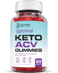 Justified Laboratories (2 Pack) Optimal Keto ACV Gummies 1000MG Vegan Non GMO with Pomegranate Juice Beet Root B12 120 Gummys