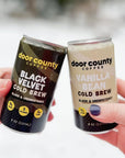 Door County Coffee Ready to Drink Canned Cold Brew Variety Pack  8oz  6 Pack  Cold Pressed Coffee 5 Calories Bold  Rich Flavorful 145mg Natural Caffeine