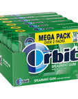 ORBIT Spearmint Sugar Free Chewing Gum 30 Count Pack of 6