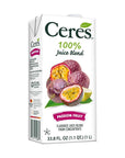 Ceres 100 All Natural Pure Fruit Juice Blend  Delicious Passion Fruit Edition  Rich in Vitamin C No Added Sugar or Preservatives Cholesterol Free Gluten Free  338 FL OZ Pack of 6