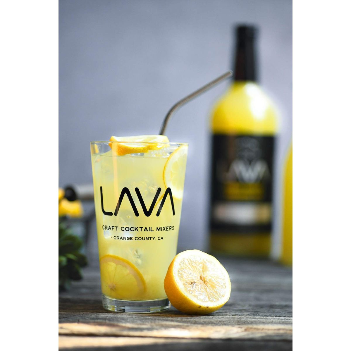 LAVA Premium Skinny Ginger Lemonade Vodka Cocktail Mix made with Sicilian Lemon Juice Candied Ginger Puree Skinny Ginger Lemonade Mixer 1 Bottle 338 Ounces