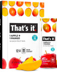 Thats it 48 Count Variety Pack  Strawberry Blueberry Mango  Cherry flavors  100 Natural Real Fruit bars Strawberry Plantbased Vegan glutenfree No added Sugar Top 12 allergen free