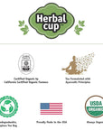 Herbal Cup Ayurveda Turmeric Tea Organic Lemon Ginger No Caffeine Herbal Teas Organic Lemon Ginger 16 Count Pack of 1