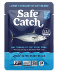 Safe Catch Elite Tuna WildCaught Lowest Mercury Tuna Fish Pouch GlutenFree Keto Food NonGMO Kosher PaleoFriendly High Protein Snack No Water Oil Tuna Pack of 12 Tuna Pouches 3oz