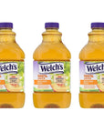 Welchs 100 Juice 64 oz 3 Packs  Purple Grape White Grape White Grape Peach Light Purple Grape or Diet Concord Grape  Bundled by Louisiana Pantry White Grape Peach 3 Pack