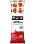 That's it. Apple + Strawberry 100% Natural Real Fruit Bar, Best High Fiber Vegan, Gluten Free Healthy Snack, Paleo for Children & Adults, Non GMO No Sugar Added, No Preservatives Energy Food (12 Pack)