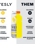 Yesly Hydrating Electrolyte Vitamin Water 16 Fl Oz  Zero Sugar Zero Calorie Water with Vitamins C B12  B6 and No Artificial Sweeteners  Lemon Pack of 12