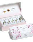 Tea Forte Cherry Blossom Organic Green Tea Petite Presentation Box Tea Sampler Gift Set with 10 Handcrafted Pyramid Tea Infusers