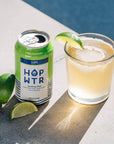 HOP WTR  Sparkling Hop Water  Lime  12 Pack  NA Beer No Calories or Sugar Low Carb With Adaptogens and Nootropics for Added Benefits 12 oz Cans