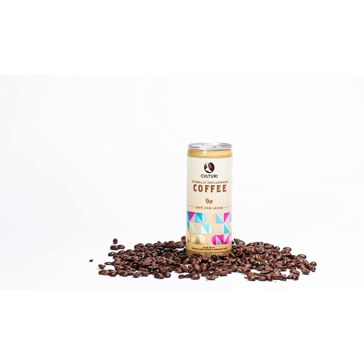 Culturi Organic Canned Coffee  All Natural NonGMO Cold Brew Coffee with Whole Milk and Cane Sugar  Cafe Con Leche  Preservative Free Shelf Stable Best Served Cold 12 Pack of Cans