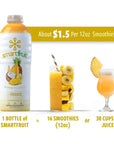 Smartfruit Aloha Pineapple  Prebiotic 100 Real Fruit Purée NonGMO No Additives Vegan  48 Fl Oz