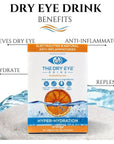 The Dry Eye Drink l Ultimate Hydration for Dry Eyes l Sugar-Free Electrolyte Powder Packets l Blended with Vitamins, Green Tea, Turmeric, Taurine, and DHA l 5g x 20 Packets (Orange)