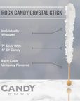 Candy Envy  Lavender Rock Candy Sugar Sticks  Tutti Frutti Flavored  12 Indiv Wrapped