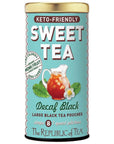 The Republic of Tea  KetoFriendly Sweet Iced Decaf Black Tea 8 Large QuartSized Iced Tea Pouches Decaffeinated