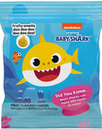 Funables Fruit Snacks, Baby Shark Shaped Fruit Flavored School Snacks, Pack of 10 0.8 ounce Pouches