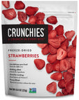 Crunchies Freeze-Dried Fruits, 100% All Natural Crispy Fruit, Non GMO and Kosher, Resealable Freeze Dried Fruit Snack Packs, Pack of 6 (Strawberries)