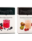 PROTIFIT  High Protein Berry Blast  Strawberry Kiwi Fruit Drink 2 Pack 15g Protein Low Calorie Sugar Free Ideal Protein Compatible 7 Servings Per Box 2 Pack