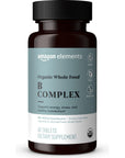 Amazon Elements Organic Whole Food B Complex, 60 tablets