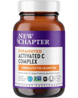 New Chapter Fermented Activated C Complex, Rich in Vitamin C for Immune Health, Collagen Protection + Adrenal Support, Made with Organic Herbs, Non-GMO, 180 Count