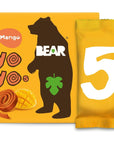 BEAR ‘Fruit Rolls’ Mango – Natural Fruit Snack - No Added Sugar - 5 x 2 rolls - 100g