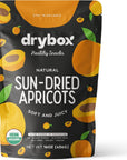 Drybox Unsulfured Organic Sun Dried Turkish Apricots Unsweetened No Sugar Added NonGMO Dried Apricots for Snacking in School Gym and Office  Resealable 1 lb per pack  1 Pack