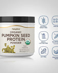 Piping Rock Pumpkin Seed Protein Powder 16oz | Organic | Plant Based | Vegan, Gluten Free, Non-GMO