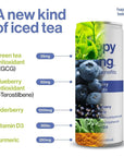 Happy Being Nutrient-Rich Blueberry White Tea – 12oz (16 Pack)