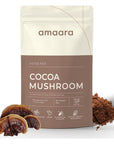 Amaara Herbs Cocoa Mushroom Latte Herb Mix Herbal Blend of Cocoa and Mushroom Powder Vegan NonGMO and GlutenFree Chocolate Powder  100 gm