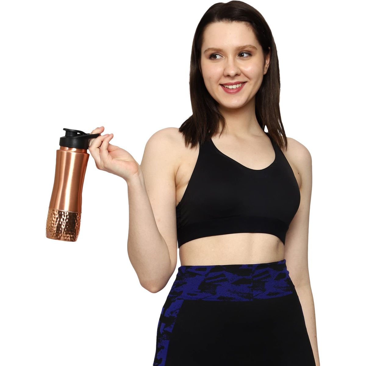 Pure Copper Water Bottle with Sipper 900 Ml Capacity 304 US Fl Ounce For Ayurveda Health Benefits