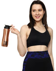 Pure Copper Water Bottle with Sipper 900 Ml Capacity 304 US Fl Ounce For Ayurveda Health Benefits