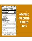 One Degree Organic Foods Sprouted Rolled Oats, USDA Organic, Non-GMO Gluten Free Oatmeal, 24 oz., 4 Pack