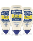 Best Foods Real Mayonnaise Squeeze Bottle 3 Ct For a Creamy Sandwich Spread or Condiment Made With 100% Cage-Free Eggs 20 oz