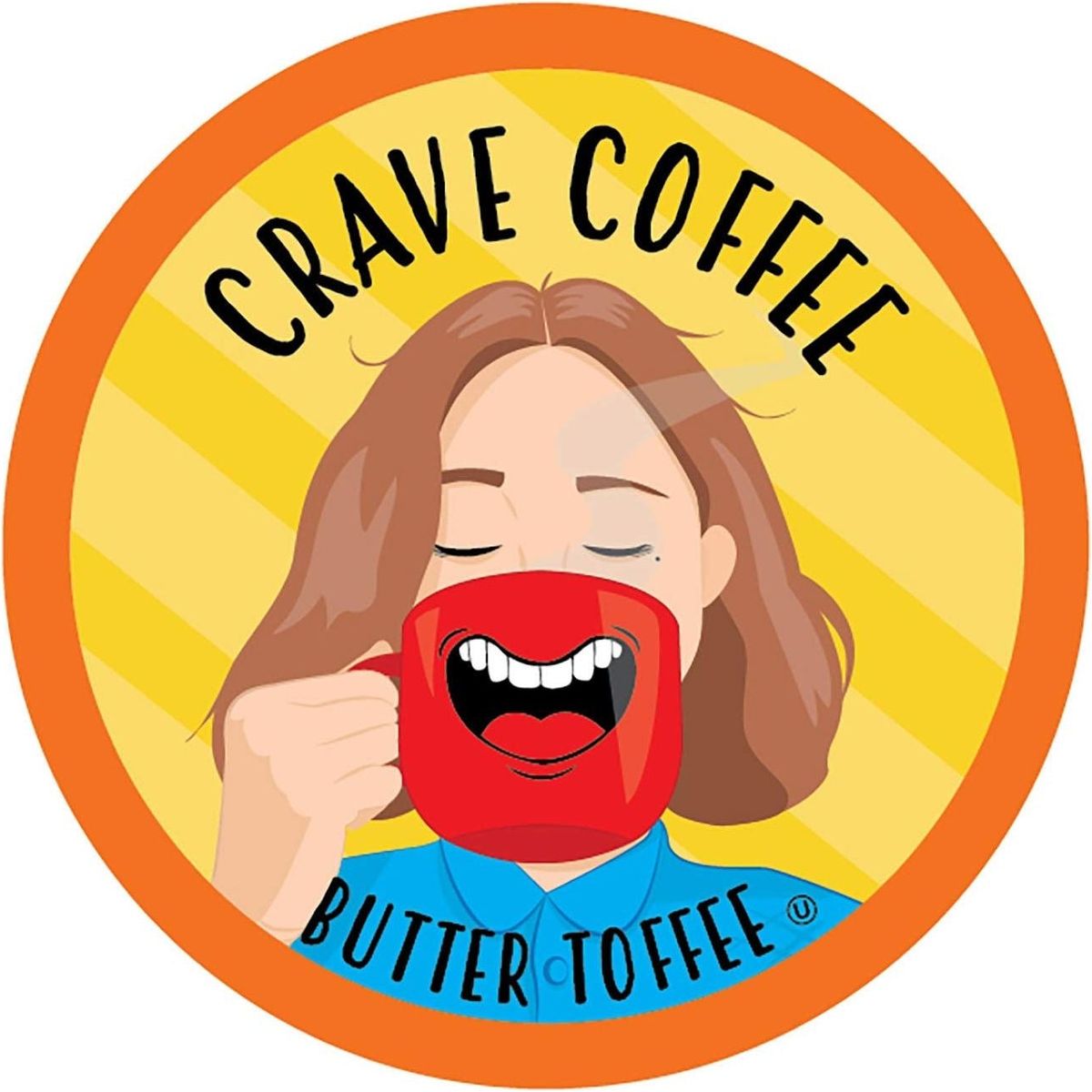 Crave Beverages Pods Compatible with 2.0 K-Cup Brewers, Butter Toffee, 40 Count