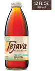 Tejava Pineapple Mango Black Iced Tea 4 Pack 12oz Glass Bottles Unsweetened NonGMO Kosher No Sugar or Sweeteners No calories No Preservatives Brewed in Small Batches