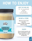 Totally Nuts Almond Milk Concentrate Kit Unsweetened Almond Butter With Probiotic Preservative for Long Lasting Home Made Plant Milk Makes up to 7 Quarts of Almond Milk Lasting up to 30 Days