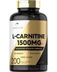 Carlyle L Carnitine 1500mg | 200 Capsules | Advanced Athlete Formula | Workout Supplement | As L-Carnitine L-Tartrate | Non-GMO, Gluten Free