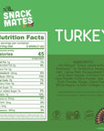 The New Primal Snack Mates Meat Sticks, Gluten Free Healthy Snacks for Kids, Low Sugar High Protein Kids Snack for Lunchbox, Mini Paleo Jerky Stick, 7g Protein, 45 Calories, Classic Turkey (1 Count (Pack of 10))