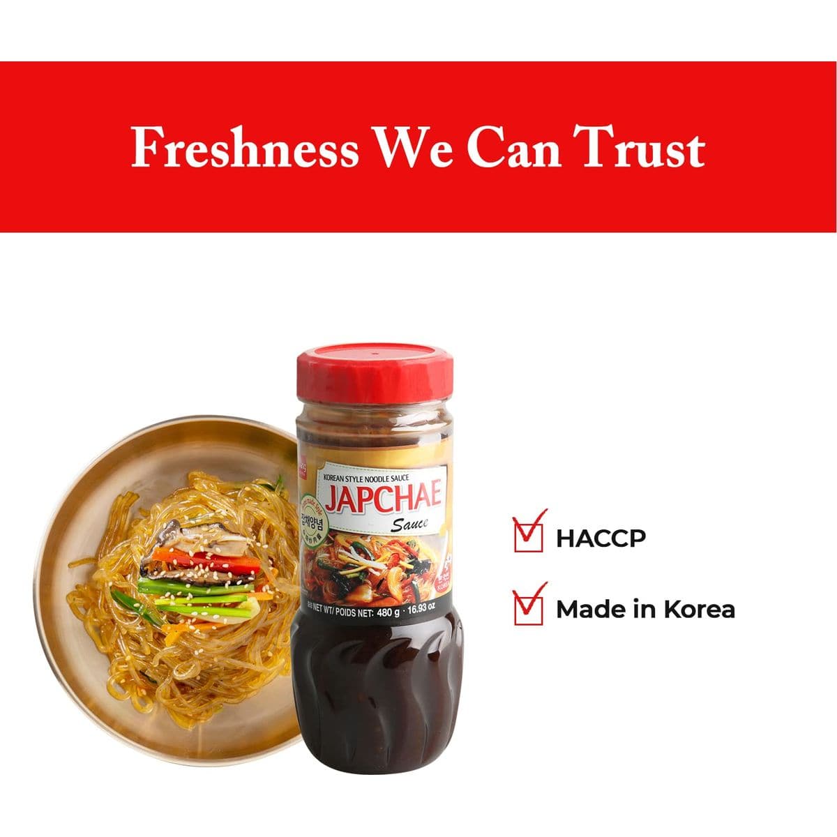 Wang Japchae Sauce Savory and Slightly Sweet Easy and Convenient Sauce for Vermicelli and Glass Noodles 1693 Ounce