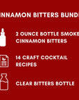 Old Forester Cinnamon Bitters for Cocktails 2 Fl Oz Bundled with 6 Oz Clear Bitters Bottle and 14 Craft Cocktail Recipes by Foxtail Collective  Enhance Bitters for Old Fashioned Manhattans with Smoky Cinnamon Flavor Bartender Home Bar Essential