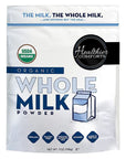 Healthier Comforts Organic Whole Milk Powder  Certified USDA Organic Powdered Milk  Kosher Gluten Free NonGMO Dry Milk Powder Whole Milk  Dried Milk w Resealable Packaging Shelf Stable Milk 7oz