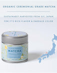 PURA VIDA MIAMI Ceremonial Grade Organic Japanese Green Tea Matcha Powder  Hot or Iced  Organic Vegan  GlutenFree Matcha Powder  1 oz  30 g