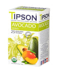 Tipson Organic Avocado Herbal Infusions  Avocado Mango  Caffeine Free Non GMO Gluten Free Kosher  25 Tea Bags Pack of 1